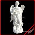 White Marble Stone Big Wing Angel Michael Statue